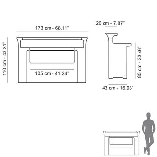 Slide Break Bar Console/Bar Counter Lighting White - Buy now on ShopDecor - Discover the best products by SLIDE design