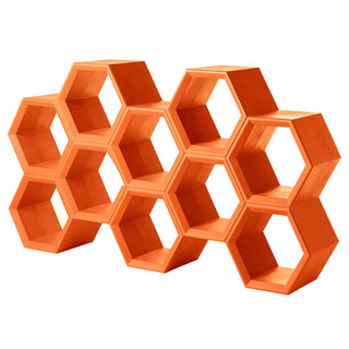 Slide Hexa self supporting bookcase Slide Pumpkin orange FC - Buy now on ShopDecor - Discover the best products by SLIDE design