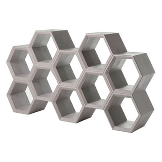 Slide Hexa self supporting bookcase Dove grey - Buy now on ShopDecor - Discover the best products by SLIDE design