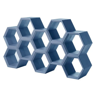 Slide Hexa self supporting bookcase Slide Powder Blue FL - Buy now on ShopDecor - Discover the best products by SLIDE design