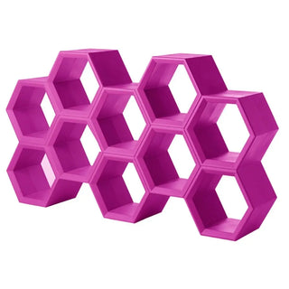Slide Hexa self supporting bookcase Slide Sweet Fuchsia FU - Buy now on ShopDecor - Discover the best products by SLIDE design