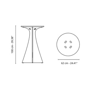 Slide Jet table h. 100 cm. - 39.37 in. - Buy now on ShopDecor - Discover the best products by SLIDE design