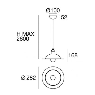 Stilnovo Lampiatta suspension lamp diam. 28 cm. - Buy now on ShopDecor - Discover the best products by STILNOVO design