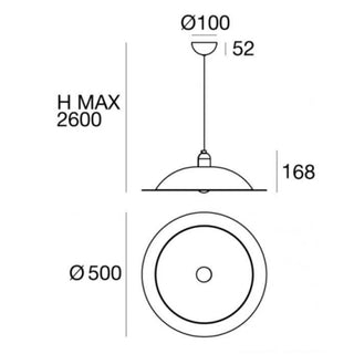 Stilnovo Lampiatta suspension lamp diam. 50 cm. - Buy now on ShopDecor - Discover the best products by STILNOVO design