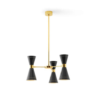 Stilnovo Megafono suspension lamp 3 arms diam. 53 cm. Stilnovo Megafono Black - Buy now on ShopDecor - Discover the best products by STILNOVO design