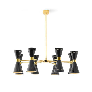 Stilnovo Megafono suspension lamp 8 arms diam. 99 cm. Stilnovo Megafono Black - Buy now on ShopDecor - Discover the best products by STILNOVO design