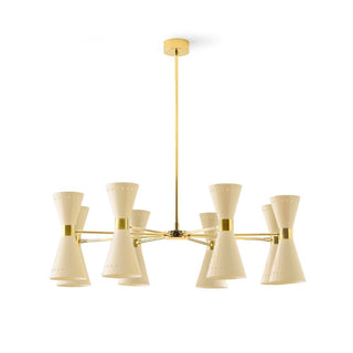 Stilnovo Megafono suspension lamp 8 arms diam. 99 cm. Stilnovo Megafono Ivory - Buy now on ShopDecor - Discover the best products by STILNOVO design