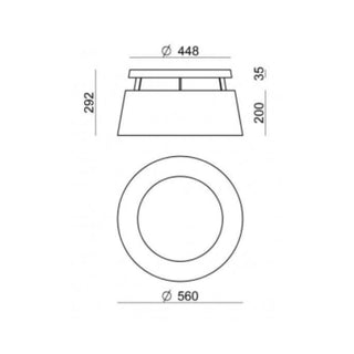 Stilnovo Oxygen LED ceiling lamp diam. 56 cm. - Buy now on ShopDecor - Discover the best products by STILNOVO design