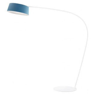 Stilnovo Oxygen floor lamp LED with curved rod Stilnovo Oxygen Light Blue White - Buy now on ShopDecor - Discover the best products by STILNOVO design