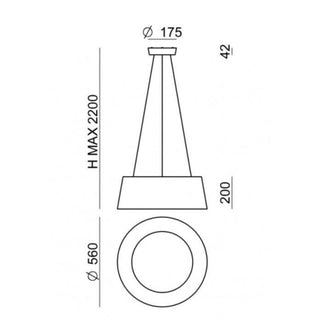 Stilnovo Oxygen suspension lamp LED diam. 56 cm. - Buy now on ShopDecor - Discover the best products by STILNOVO design