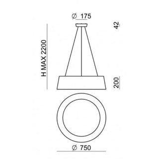 Stilnovo Oxygen suspension lamp LED diam. 75 cm. - Buy now on ShopDecor - Discover the best products by STILNOVO design