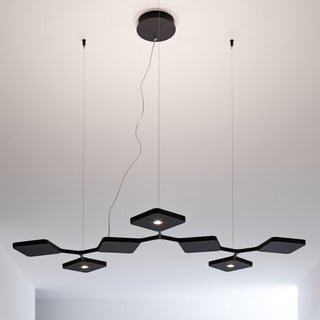 Stilnovo Quad suspension lamp LED bi-emission with 7 modules black - Buy now on ShopDecor - Discover the best products by STILNOVO design