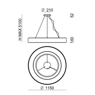 Stilnovo Saturn suspension lamp LED diam. 115 cm. - Buy now on ShopDecor - Discover the best products by STILNOVO design