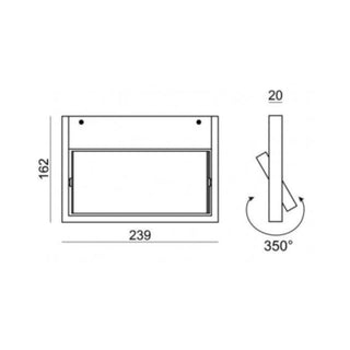 Stilnovo Tablet LED wall lamp mono emission 24 cm. - Buy now on ShopDecor - Discover the best products by STILNOVO design