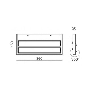 Stilnovo Tablet LED wall lamp bi-emission 36 cm. - Buy now on ShopDecor - Discover the best products by STILNOVO design