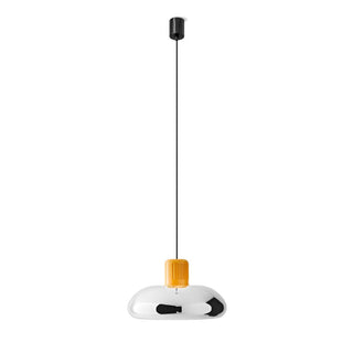 Stilnovo Trepiù suspension lamp LED diam. 40 cm. Stilnovo Trepiù Chrome Yellow - Buy now on ShopDecor - Discover the best products by STILNOVO design