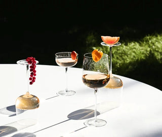 Refined stem glasses for wine and cocktails, combining elegance, balance, and sensory enhancement at the table.