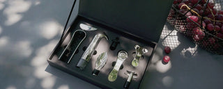 Refined wine and cocktail accessories designed for elegant serving, mixing, and tasting experiences at home or events.