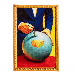 Seletti Toiletpaper Mat Globe 90x60 cm - 35.44x23.63 inch - Buy now on ShopDecor - Discover the best products by TOILETPAPER HOME design