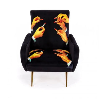 Seletti Toiletpaper armchair Lipsticks Black - Buy now on ShopDecor - Discover the best products by TOILETPAPER HOME design