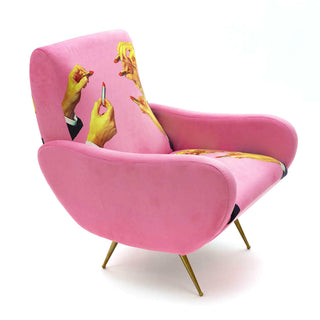 Seletti Toiletpaper Armchair Pink Lipsticks - Buy now on ShopDecor - Discover the best products by TOILETPAPER HOME design