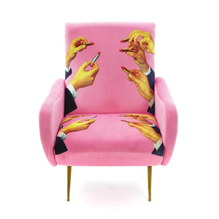 Seletti Toiletpaper Armchair Pink Lipsticks - Buy now on ShopDecor - Discover the best products by TOILETPAPER HOME design