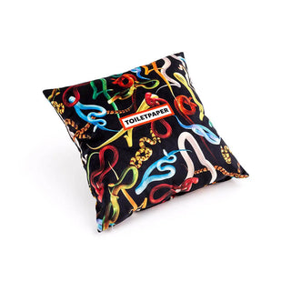 Seletti Toiletpaper cushion with plume padding 50x50 cm - 19.69x19.69 in - Buy now on ShopDecor - Discover the best products by TOILETPAPER HOME design