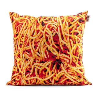 Seletti Toiletpaper maxi cushion for backrest 70x70 cm - 27.56x27.56 in Spaghetti - Buy now on ShopDecor - Discover the best products by TOILETPAPER HOME design