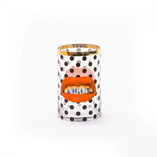 Seletti Toiletpaper cylindrical glass vase Shit 14 cm - 5.51 in - Buy now on ShopDecor - Discover the best products by TOILETPAPER HOME design