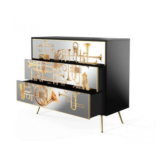 Seletti Toiletpaper Furniture Trumpets chest of 3 drawers - Buy now on ShopDecor - Discover the best products by TOILETPAPER HOME design