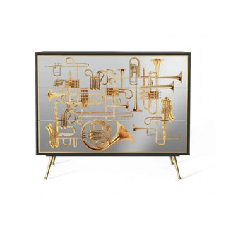 Seletti Toiletpaper furniture chest with drawers Trumpets 3 drawers - Buy now on ShopDecor - Discover the best products by TOILETPAPER HOME design