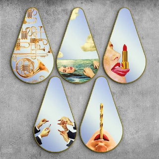 Seletti Toiletpaper mirror gold frame pear - Buy now on ShopDecor - Discover the best products by TOILETPAPER HOME design