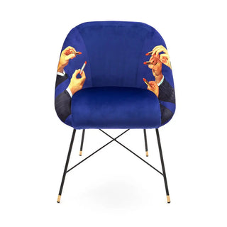 Seletti Toiletpaper padded chair Lipsticks Blue - Buy now on ShopDecor - Discover the best products by TOILETPAPER HOME design