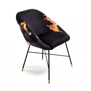 Seletti Toiletpaper Padded Chair Lipsticks Black - Buy now on ShopDecor - Discover the best products by TOILETPAPER HOME design