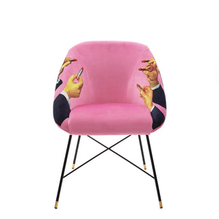 Seletti Toiletpaper padded chair Lipsticks Pink - Buy now on ShopDecor - Discover the best products by TOILETPAPER HOME design