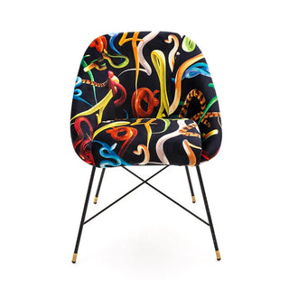 Seletti Toiletpaper padded chair Snakes Black - Buy now on ShopDecor - Discover the best products by TOILETPAPER HOME design
