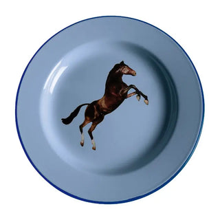 Seletti Toiletpaper enamel dinner plate Horse - Buy now on ShopDecor - Discover the best products by TOILETPAPER HOME design
