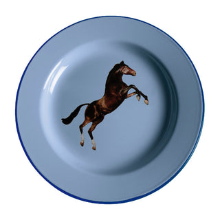 Seletti Toiletpaper enamel dinner plate Horse - Buy now on ShopDecor - Discover the best products by TOILETPAPER HOME design