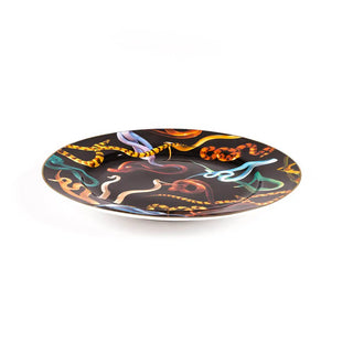 Seletti Toiletpaper porcelain dinner plate with gold border - Buy now on ShopDecor - Discover the best products by TOILETPAPER HOME design