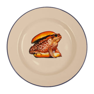 Seletti Toiletpaper enamel dinner plate Toad - Buy now on ShopDecor - Discover the best products by TOILETPAPER HOME design