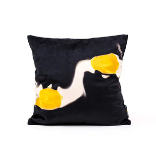 Seletti Toiletpaper cushion with plume padding 50x50 cm - 19.69x19.69 in Lemons - Buy now on ShopDecor - Discover the best products by TOILETPAPER HOME design