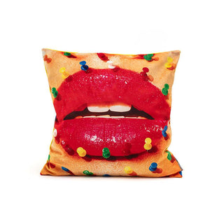 Seletti Toiletpaper Pillow Mouth with Pins - Buy now on ShopDecor - Discover the best products by TOILETPAPER HOME design