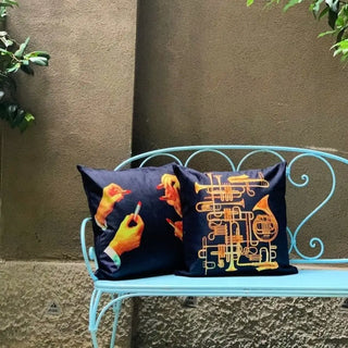 Seletti Toiletpaper cushion with plume padding 50x50 cm - 19.69x19.69 in - Buy now on ShopDecor - Discover the best products by TOILETPAPER HOME design