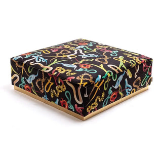 Seletti Toiletpaper modular pouf 103x103 cm - 40.56x40.56 in. Snakes Black - Buy now on ShopDecor - Discover the best products by TOILETPAPER HOME design