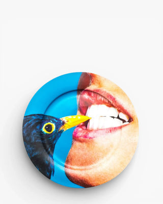 Seletti Toiletpaper porcelain dinner plate with mouth - Buy now on ShopDecor - Discover the best products by TOILETPAPER HOME design