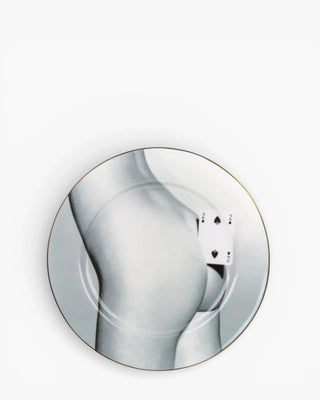 Seletti Toiletpaper porcelain dinner plate Spades - Buy now on ShopDecor - Discover the best products by TOILETPAPER HOME design