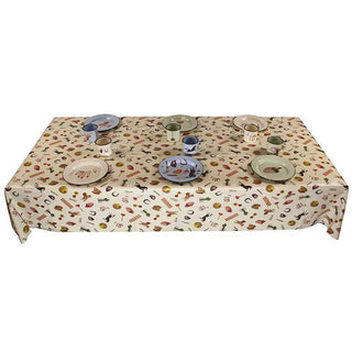 Seletti Toiletpaper tablecloth beige with mix of decors - Buy now on ShopDecor - Discover the best products by TOILETPAPER HOME design