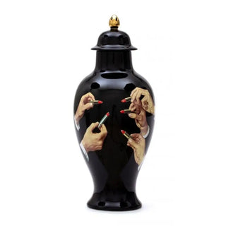 Seletti Toiletpaper porcelain vase Lipsticks Black - Buy now on ShopDecor - Discover the best products by TOILETPAPER HOME design