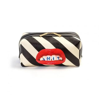 Seletti Toiletpaper wash bag Shit Striped - Buy now on ShopDecor - Discover the best products by TOILETPAPER HOME design
