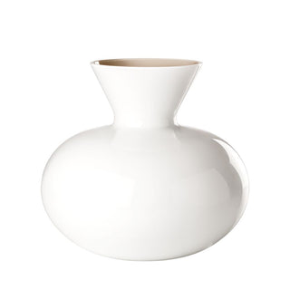 Venini Idria 706.41 opaline vase h. 27 cm. Venini Idria Milk-White Inside Grey - Buy now on ShopDecor - Discover the best products by VENINI design